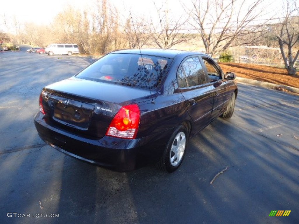 2004 Elantra GLS Sedan - Moonlit Blue / Gray photo #7