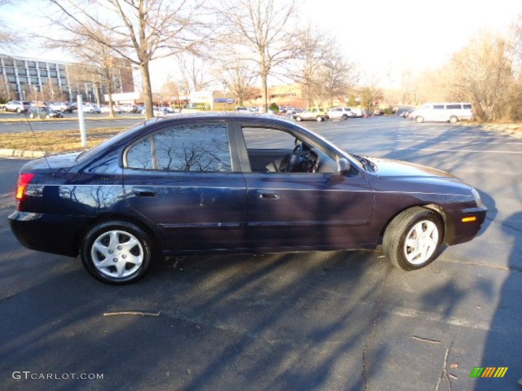 2004 Elantra GLS Sedan - Moonlit Blue / Gray photo #8
