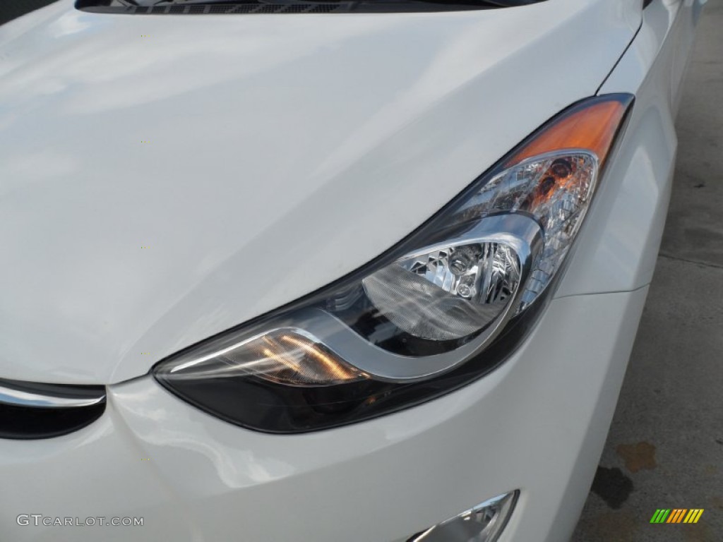 2012 Elantra GLS - Shimmering White / Beige photo #9
