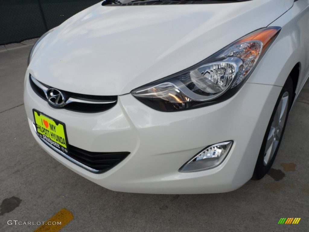 2012 Elantra GLS - Shimmering White / Beige photo #11