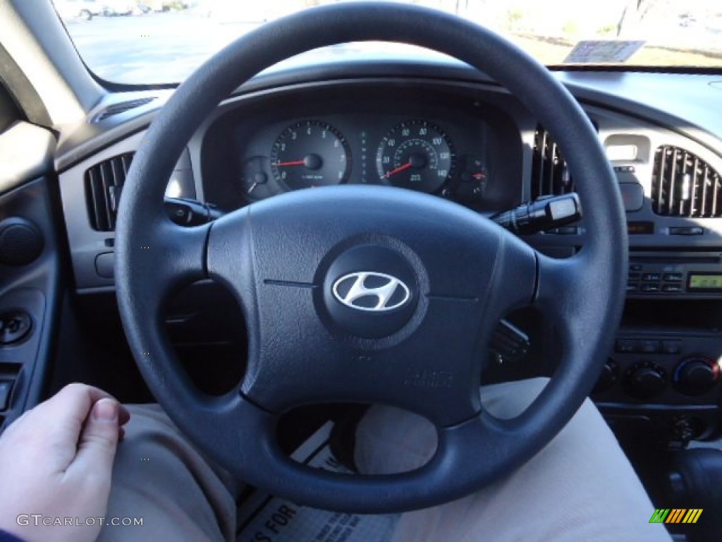 2004 Elantra GLS Sedan - Moonlit Blue / Gray photo #15