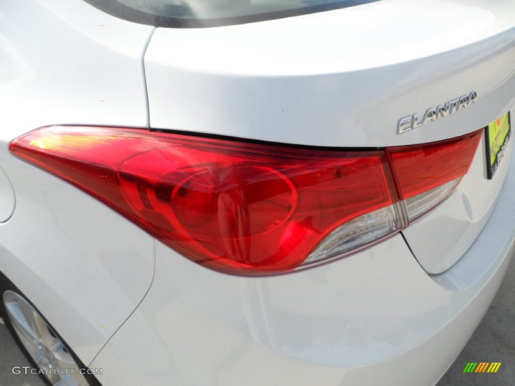 2012 Elantra GLS - Shimmering White / Beige photo #14