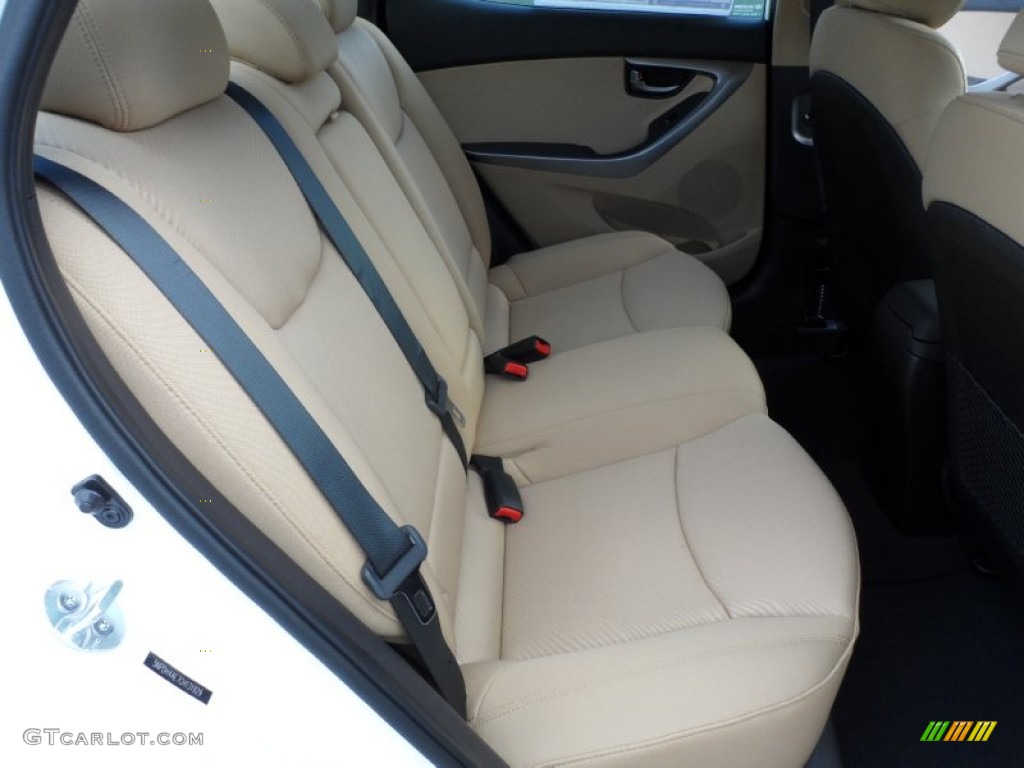 2012 Elantra GLS - Shimmering White / Beige photo #20
