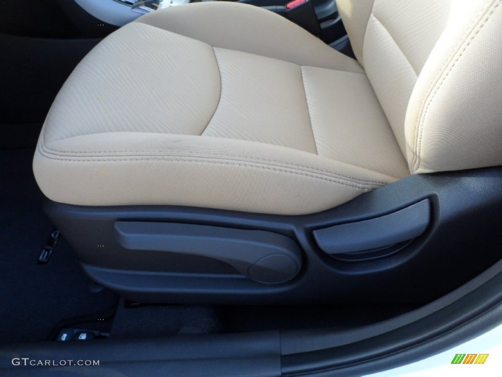 2012 Elantra GLS - Shimmering White / Beige photo #25