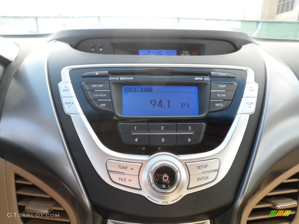 2012 Elantra GLS - Shimmering White / Beige photo #28