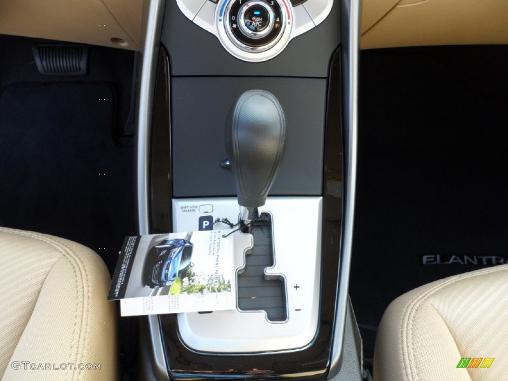 2012 Elantra GLS - Shimmering White / Beige photo #30
