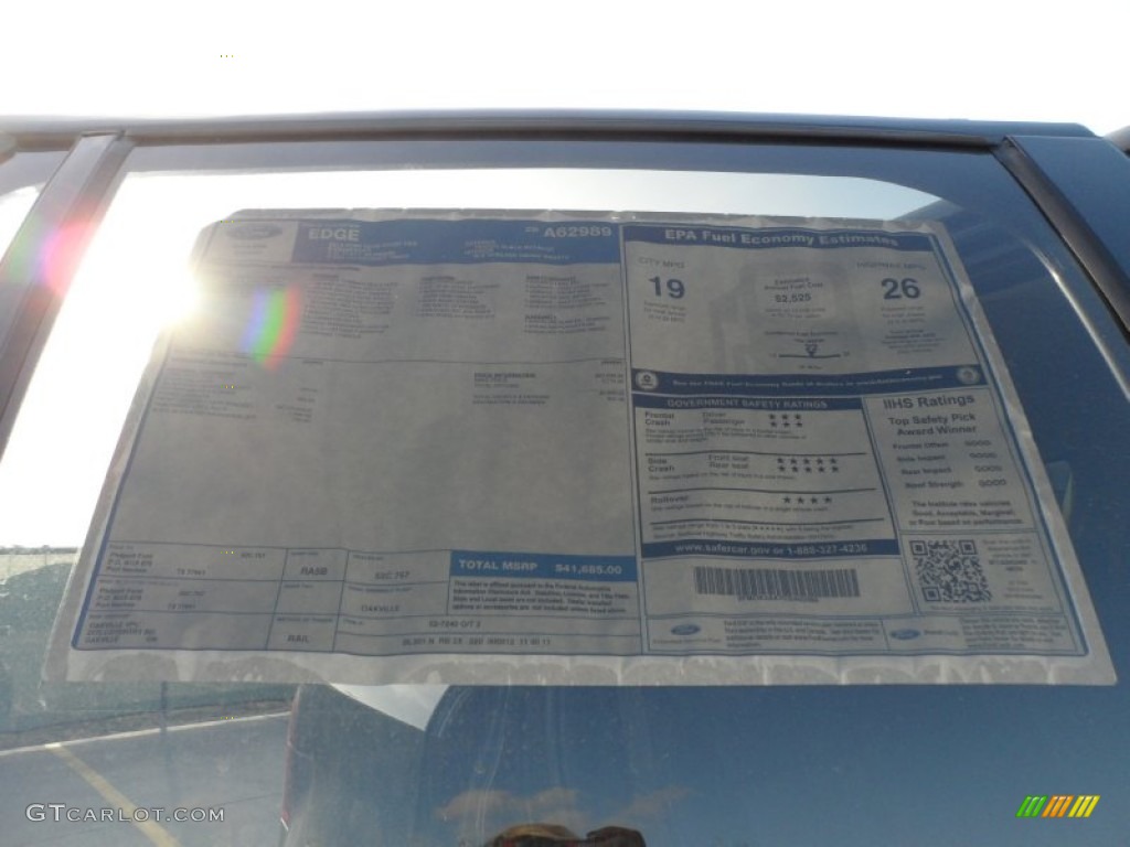 2012 Ford Edge Sport Window Sticker Photo #59717118
