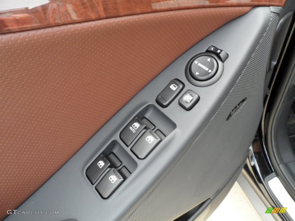 2011 Hyundai Veracruz Limited Saddle Leather Door Panel Photo #59717313