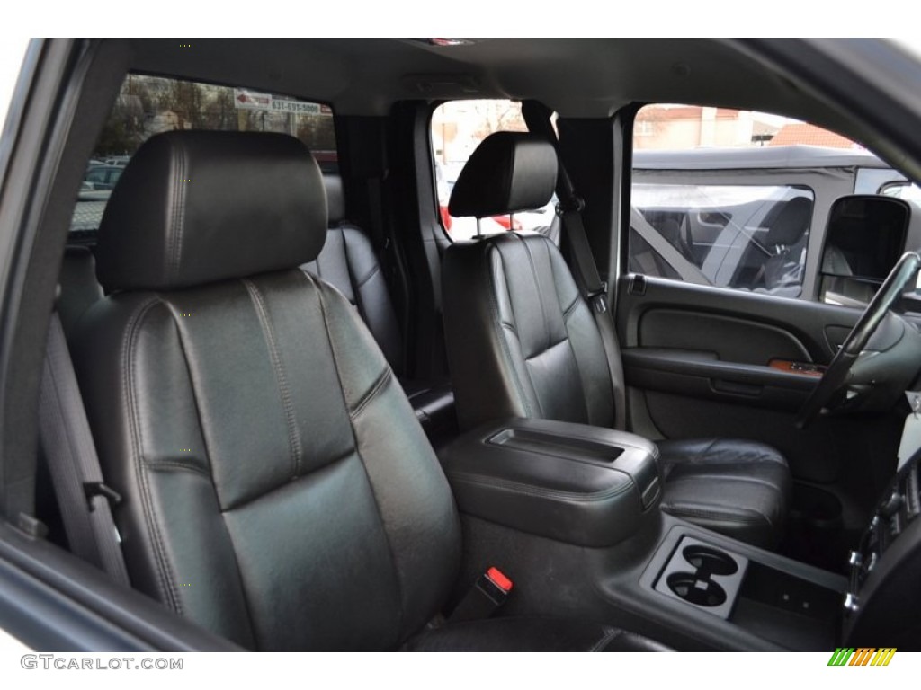 Ebony Interior 2008 GMC Sierra 2500HD SLT Extended Cab 4x4 Photo #59719581