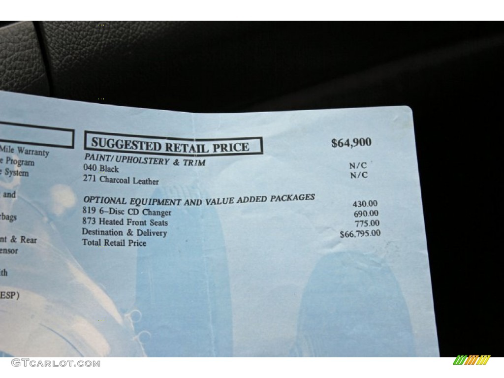 2006 Mercedes-Benz S 350 Sedan Window Sticker Photos