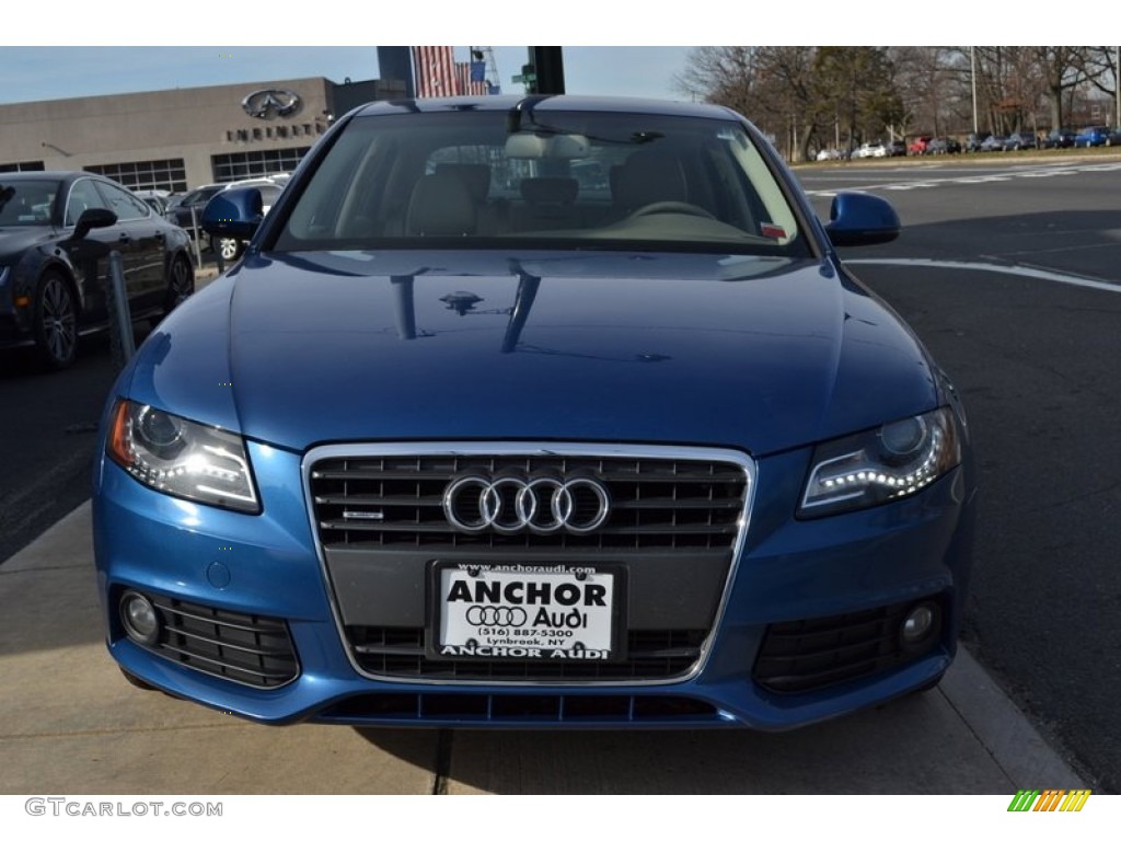 2009 A4 2.0T Premium quattro Sedan - Aruba Blue Pearl Effect / Cardamom Beige photo #2