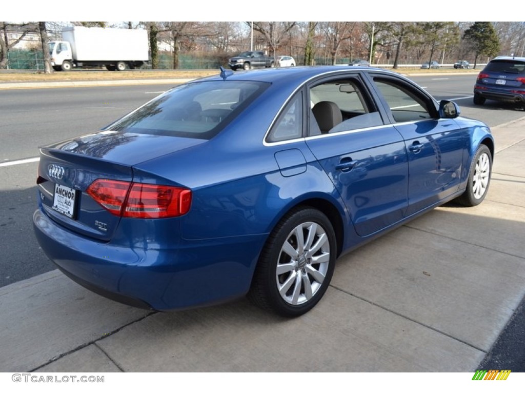 2009 A4 2.0T Premium quattro Sedan - Aruba Blue Pearl Effect / Cardamom Beige photo #5