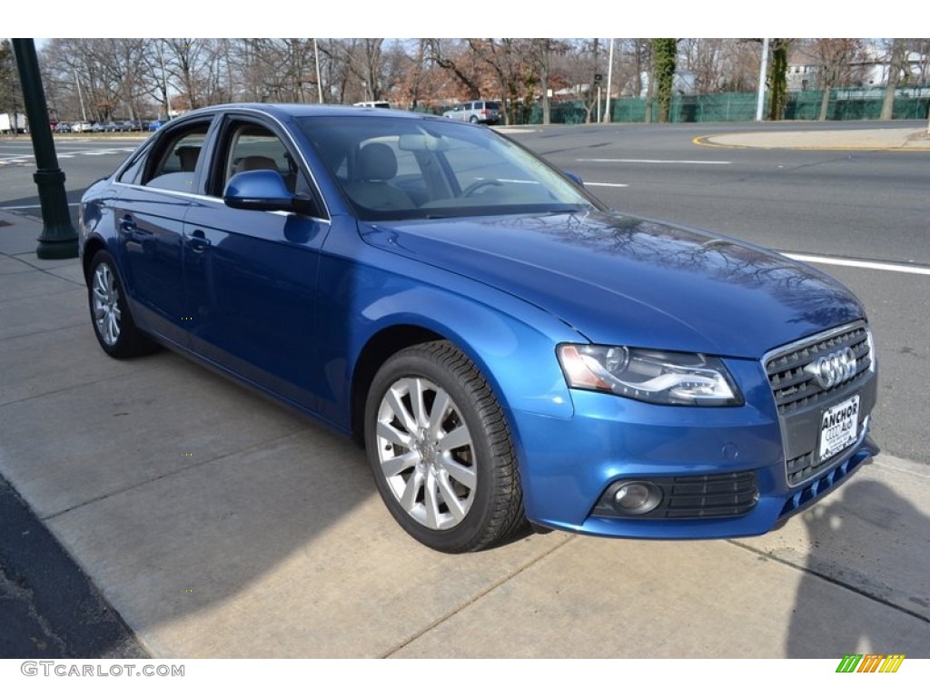 2009 A4 2.0T Premium quattro Sedan - Aruba Blue Pearl Effect / Cardamom Beige photo #6