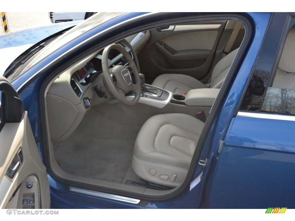 2009 A4 2.0T Premium quattro Sedan - Aruba Blue Pearl Effect / Cardamom Beige photo #10