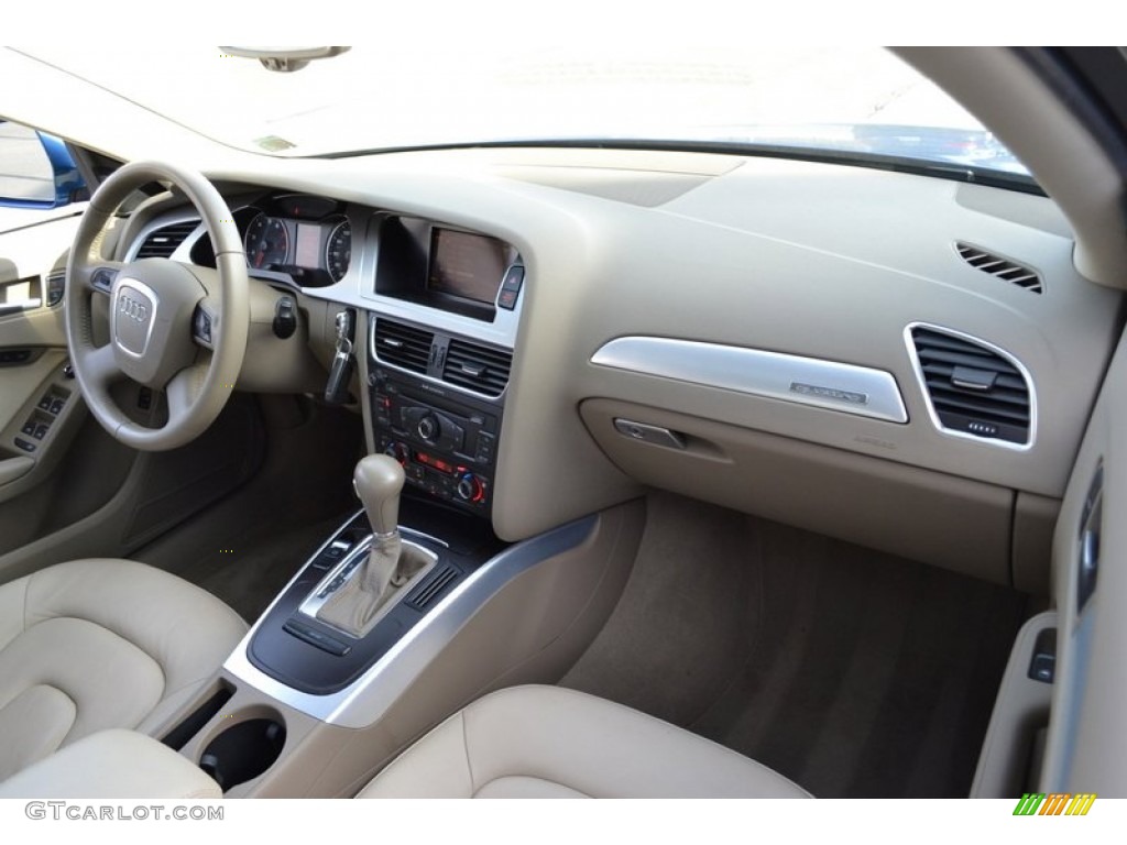 2009 A4 2.0T Premium quattro Sedan - Aruba Blue Pearl Effect / Cardamom Beige photo #12