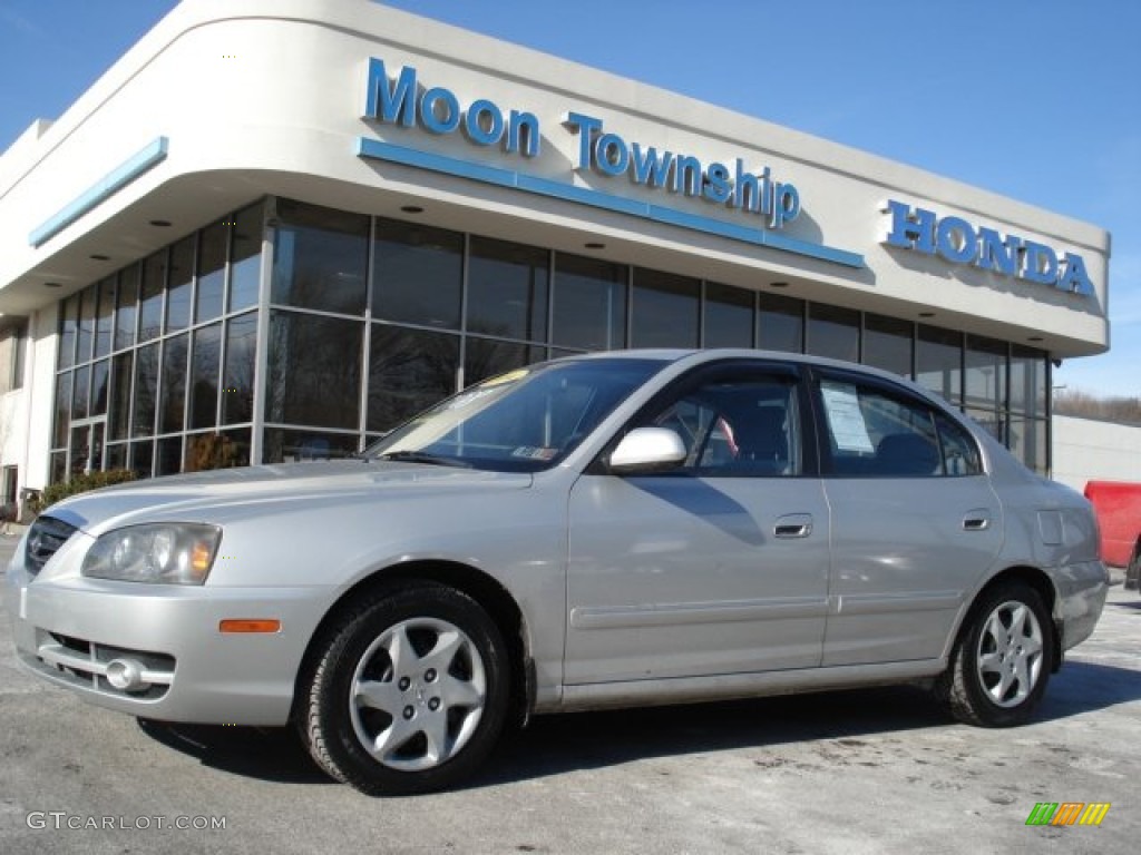 2004 Elantra GLS Sedan - Sterling Silver / Gray photo #1