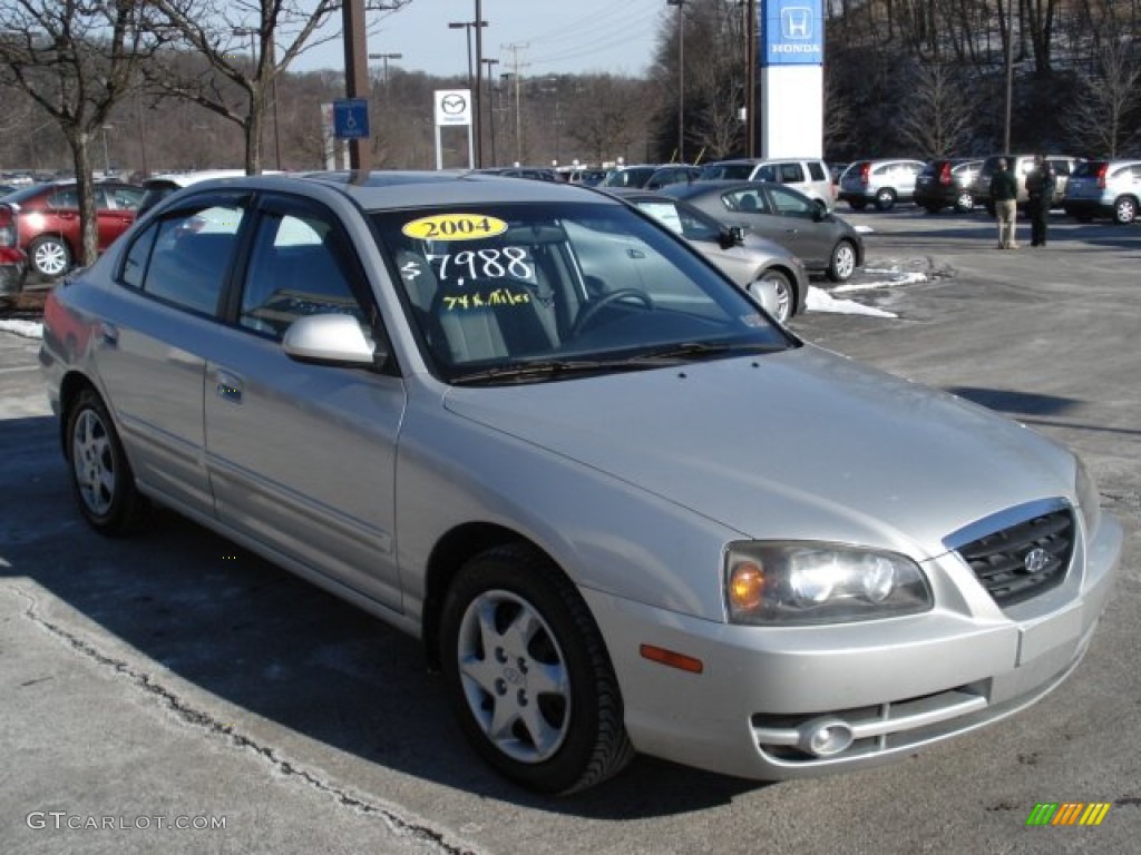 2004 Elantra GLS Sedan - Sterling Silver / Gray photo #3