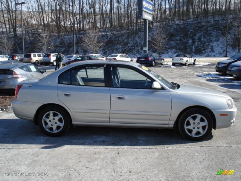 2004 Elantra GLS Sedan - Sterling Silver / Gray photo #4