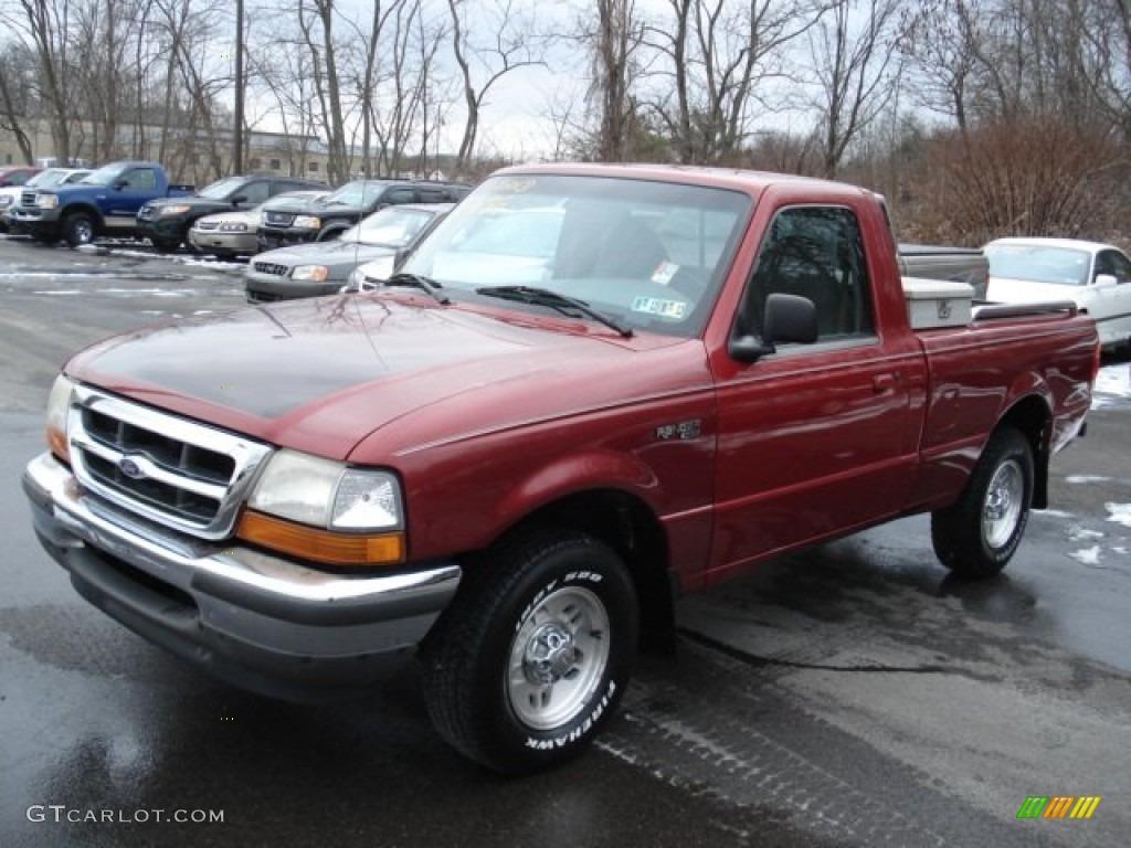 1998 Ranger XLT Regular Cab - Toreador Red Metallic / Medium Graphite photo #1