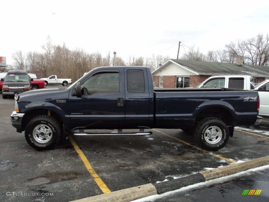 True Blue Metallic 2002 Ford F350 Super Duty Lariat SuperCab 4x4 Exterior Photo #59725518