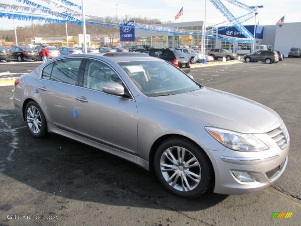 2012 Genesis 3.8 Sedan - Titanium Gray Metallic / Jet Black photo #1