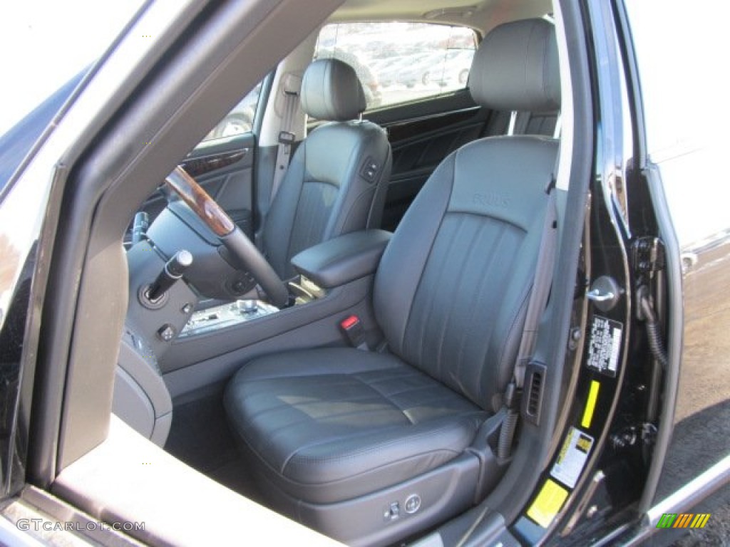 Jet Black Interior 2011 Hyundai Equus Signature Photo #59726949