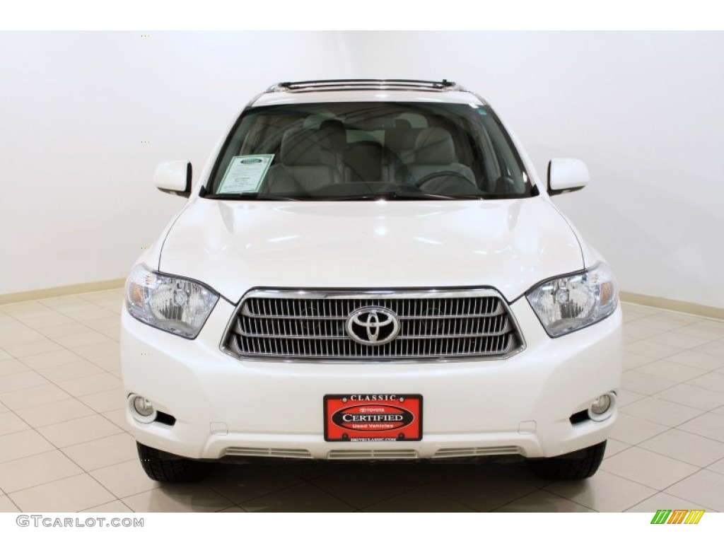 2010 Highlander Hybrid Limited 4WD - Blizzard White Pearl / Ash photo #2