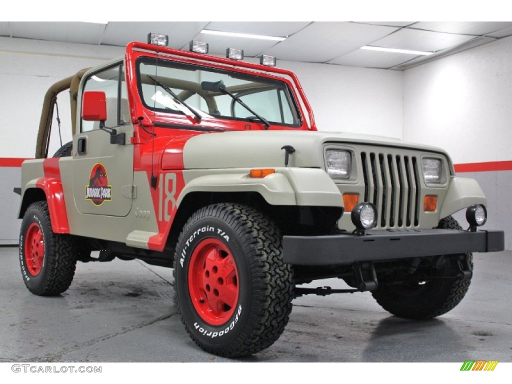 Jurassic Park Tan/Red Jeep Wrangler
