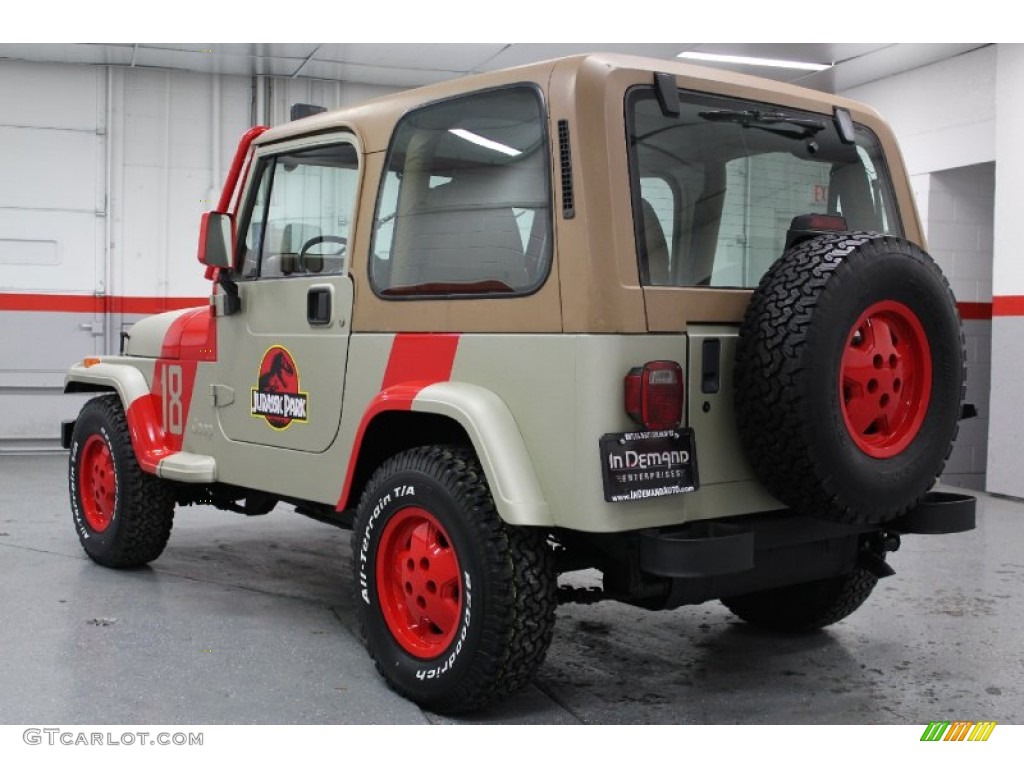 1994 Wrangler SE 4x4 - Jurassic Park Tan/Red / Saddle photo #50