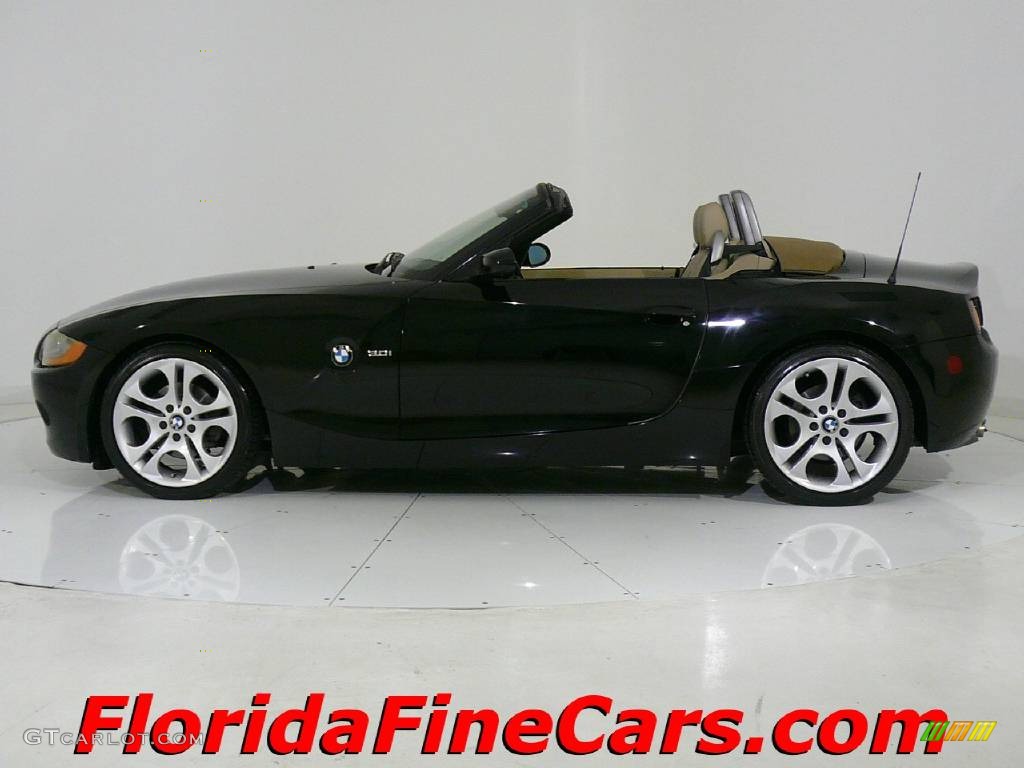 2003 Z4 3.0i Roadster - Jet Black / Beige photo #5