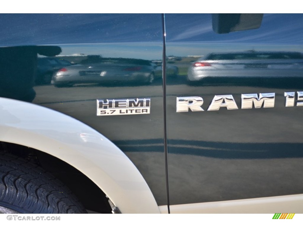 2011 Ram 1500 Laramie Crew Cab - Hunter Green Pearl / Light Pebble Beige/Bark Brown photo #16