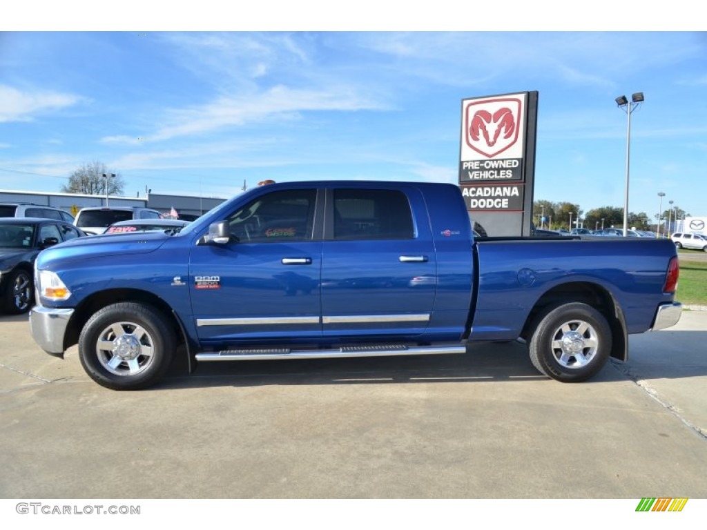 2011 Ram 2500 HD SLT Mega Cab 4x4 - Deep Water Blue Pearl / Dark Slate/Medium Graystone photo #2