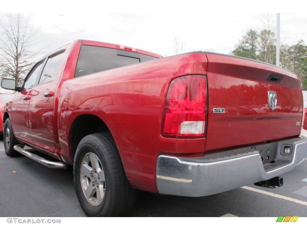 2009 Ram 1500 SLT Crew Cab - Inferno Red Crystal Pearl / Dark Slate/Medium Graystone photo #2