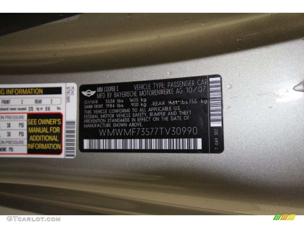 2007 Cooper S Hardtop - Sparkling Silver Metallic / Lounge Carbon Black photo #10