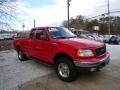 2000 Bright Red Ford F150 Lariat Extended Cab 4x4  photo #2