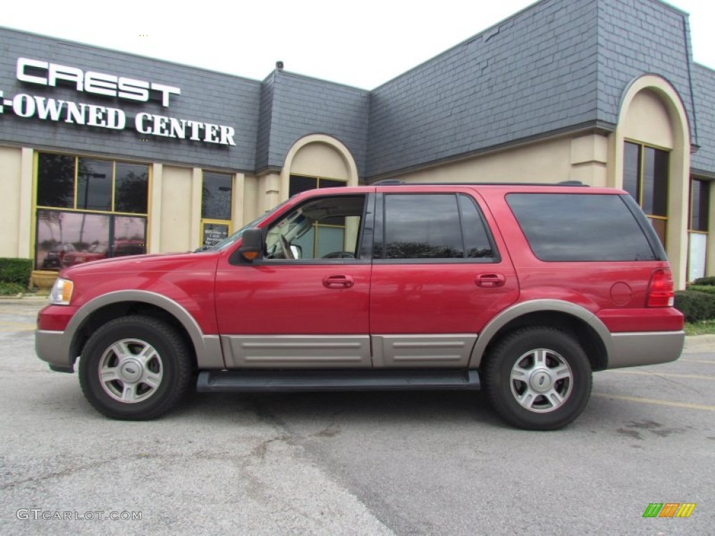 2003 Expedition Eddie Bauer - Laser Red Tinted Metallic / Medium Parchment photo #1