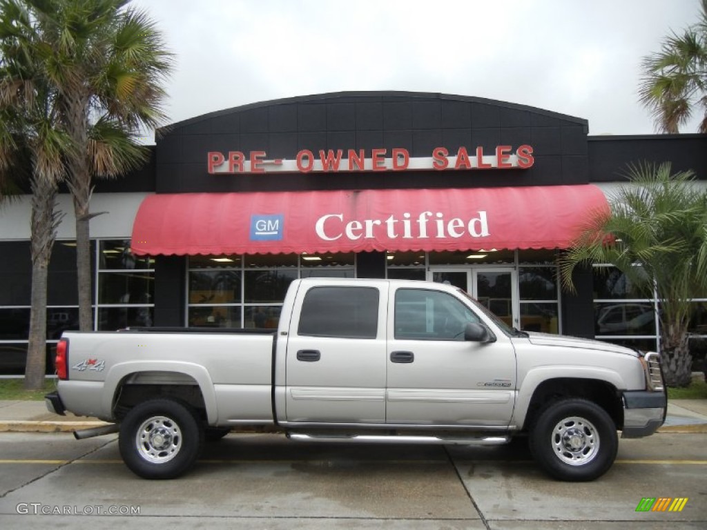 2004 Silverado 2500HD LT Crew Cab 4x4 - Silver Birch / Medium Gray photo #1