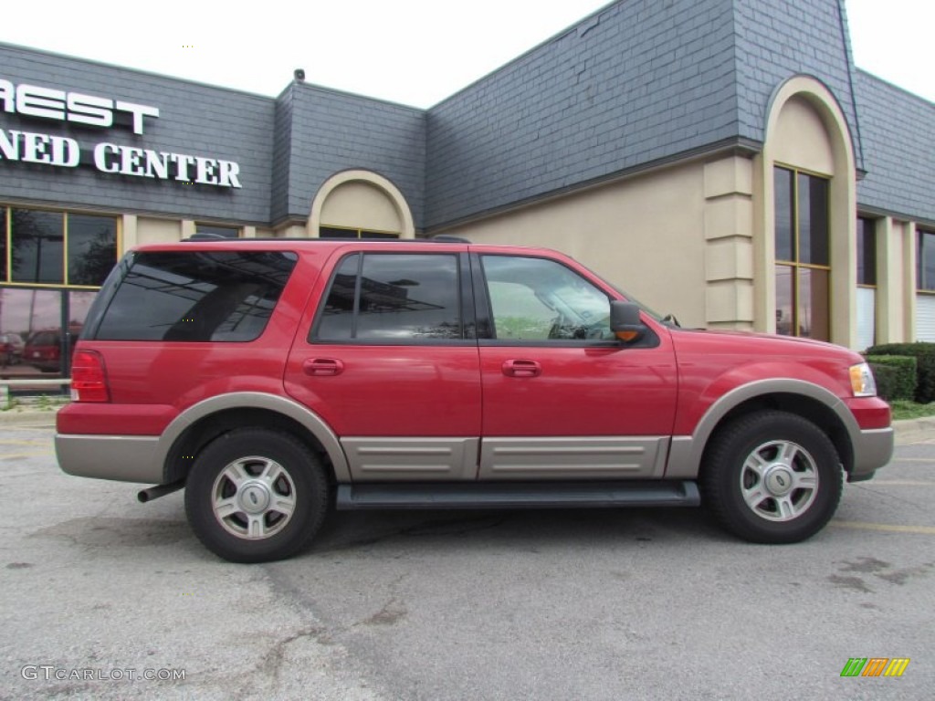 2003 Expedition Eddie Bauer - Laser Red Tinted Metallic / Medium Parchment photo #4