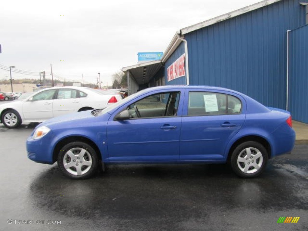 2008 Cobalt LS Sedan - Blue Flash Metallic / Gray photo #2