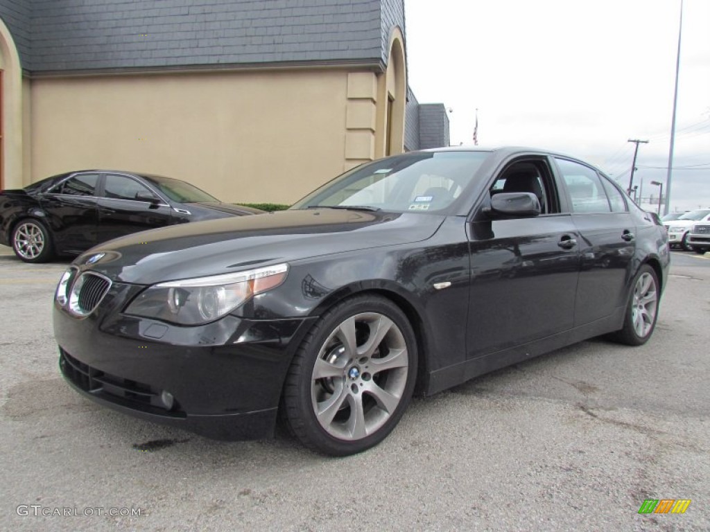 Black Sapphire Metallic 2006 BMW 5 Series 550i Sedan Exterior Photo #59743388