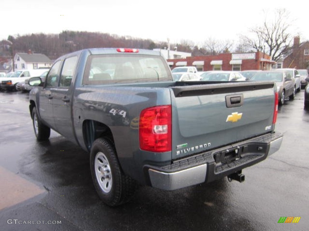 2012 Silverado 1500 Work Truck Crew Cab 4x4 - Blue Granite Metallic / Dark Titanium photo #5