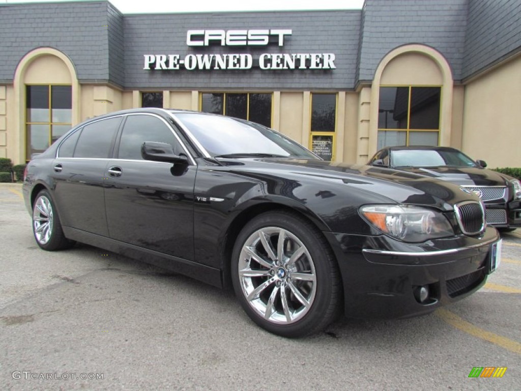 2006 7 Series 760Li Sedan - Jet Black / Black/Black photo #5