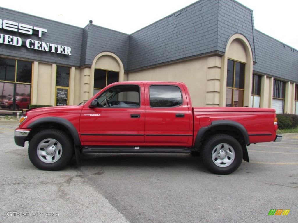 2003 Tacoma PreRunner Double Cab - Radiant Red / Oak photo #1