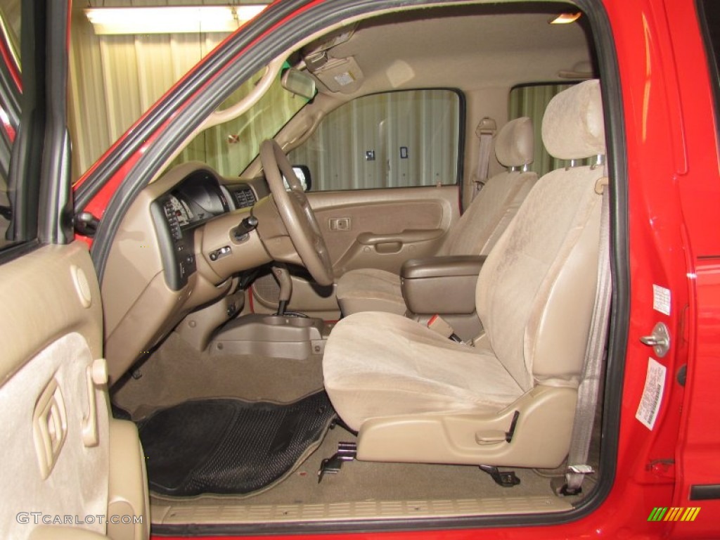 2003 Tacoma PreRunner Double Cab - Radiant Red / Oak photo #8