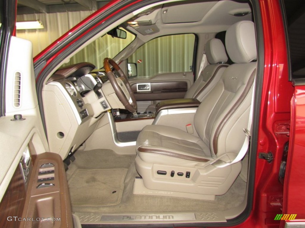 2010 F150 Platinum SuperCrew 4x4 - Red Candy Metallic / Medium Stone Leather/Sienna Brown photo #8