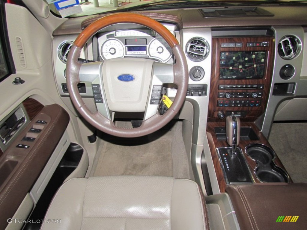 2010 F150 Platinum SuperCrew 4x4 - Red Candy Metallic / Medium Stone Leather/Sienna Brown photo #14