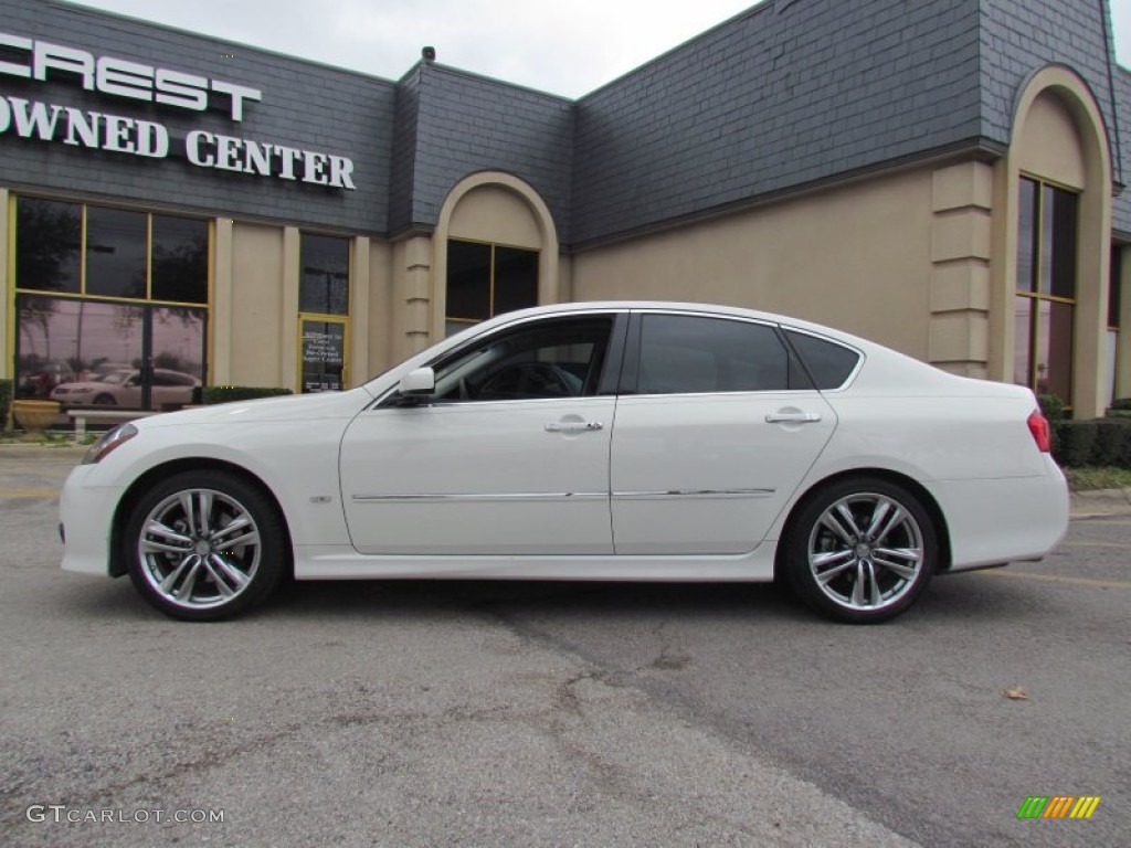 2009 M 35 S Sedan - Moonlight White / Graphite Black photo #1