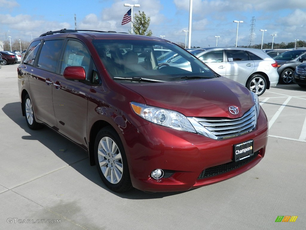 2012 Sienna Limited - Salsa Red Pearl / Bisque photo #3