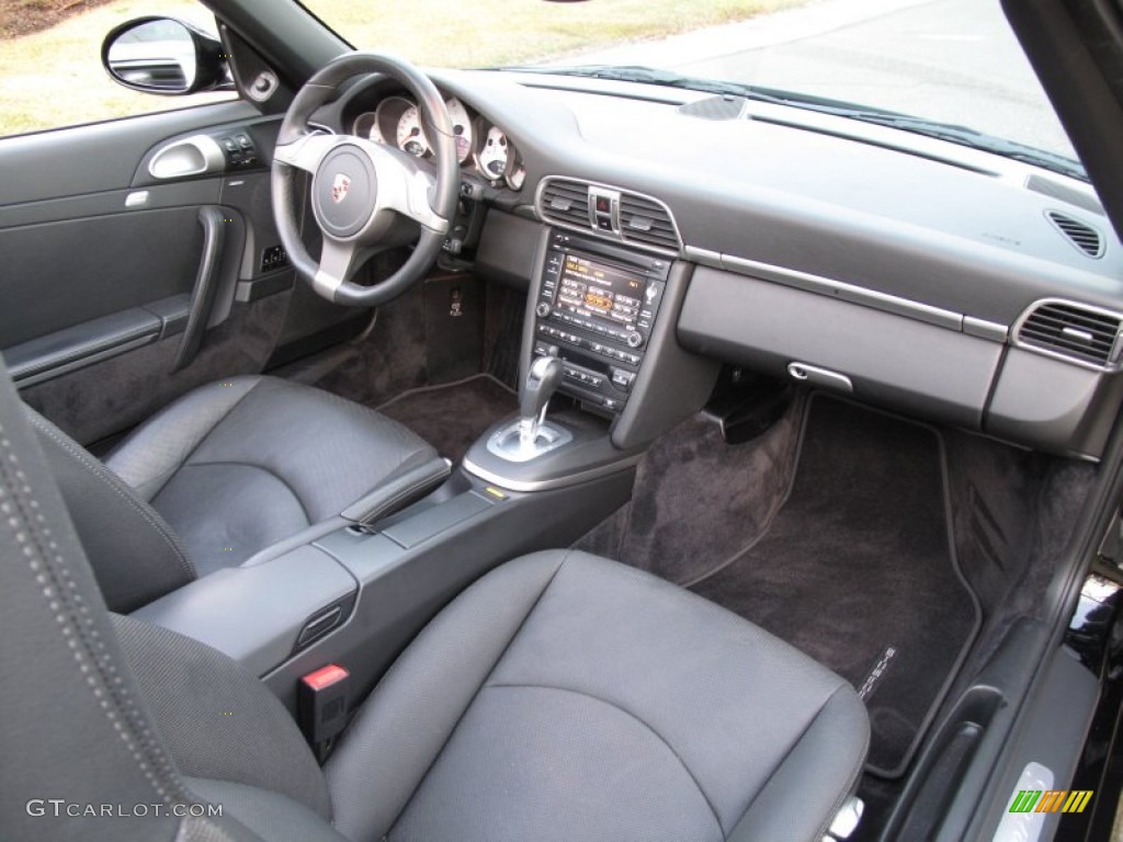 Black Interior 2009 Porsche 911 Carrera S Cabriolet Photo #59748773