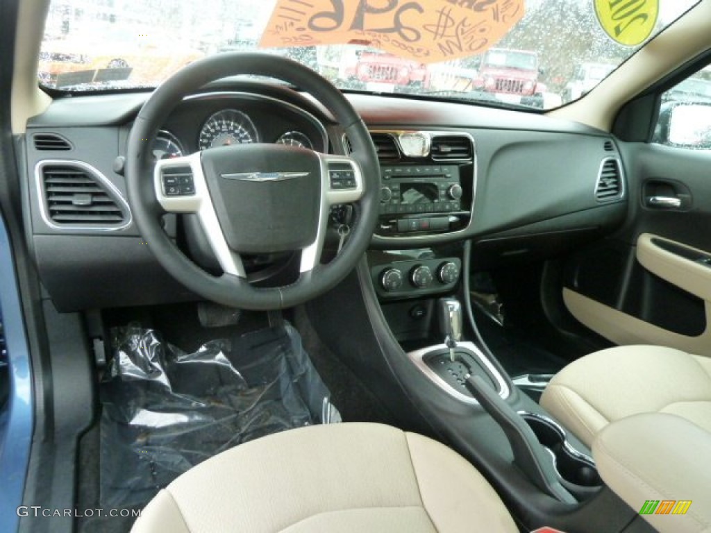 2011 Chrysler 200 Touring Black/Light Frost Beige Dashboard Photo #59751769